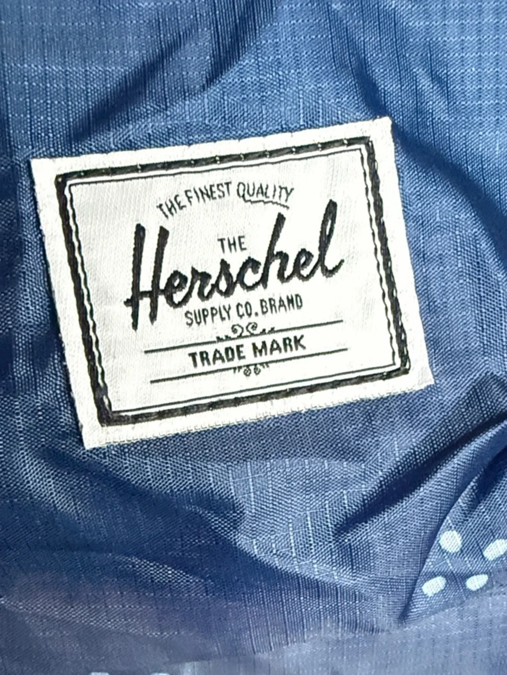 Navy Blue unisex Lightweight Backpack with Subtle Dot Print